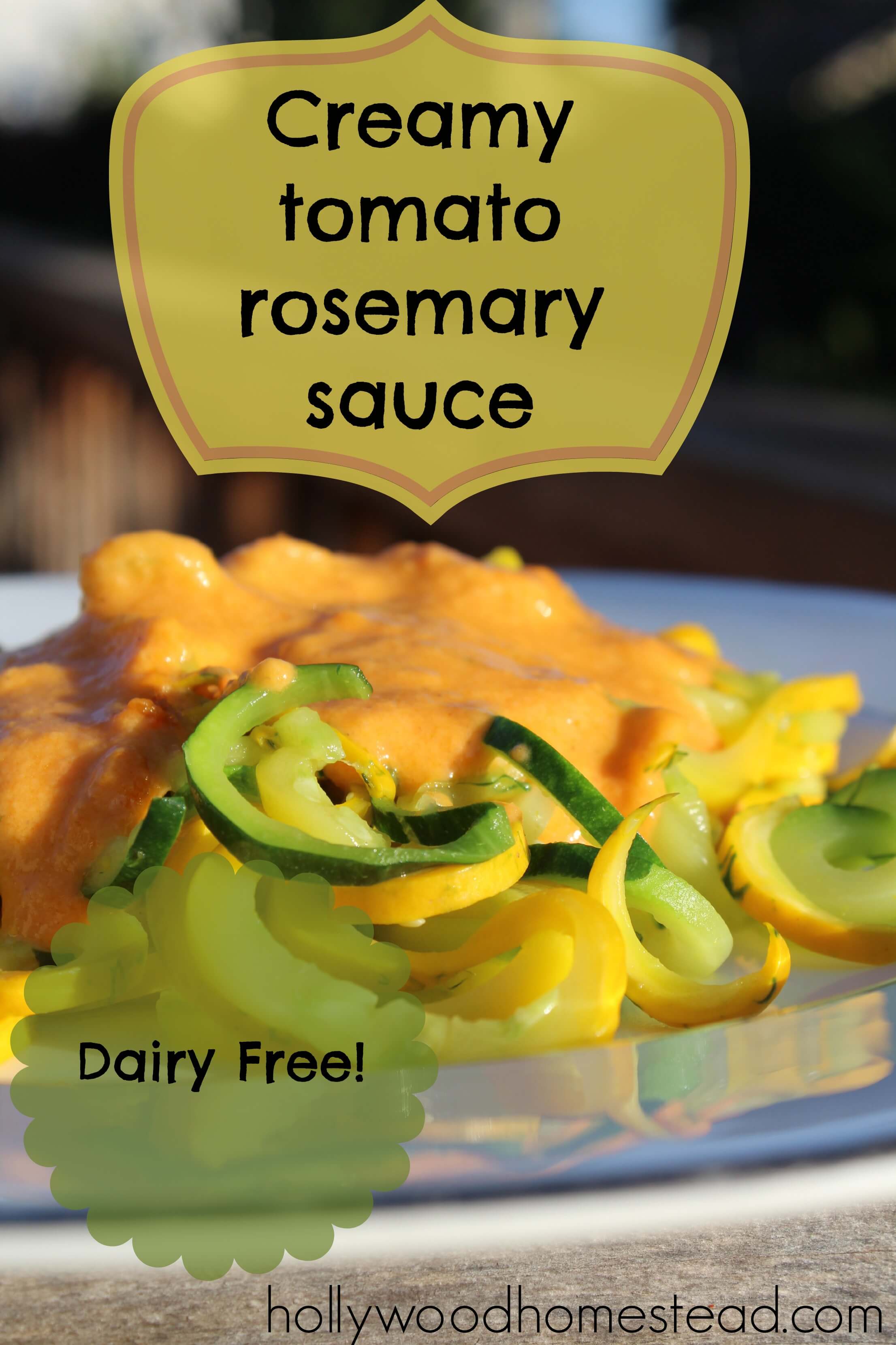 Creamy Tomato Rosemary Sauce (dairy free)