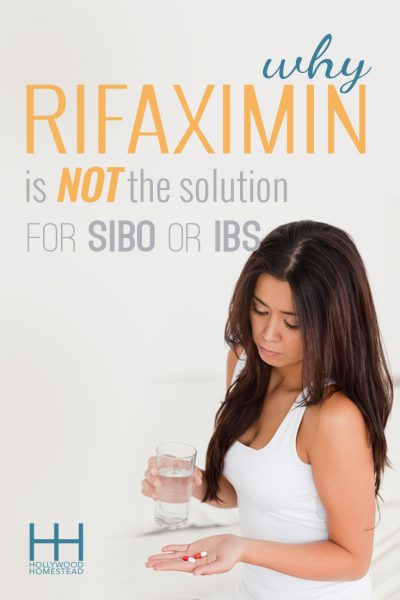Woman with IBS looking at Rifaximin supplements